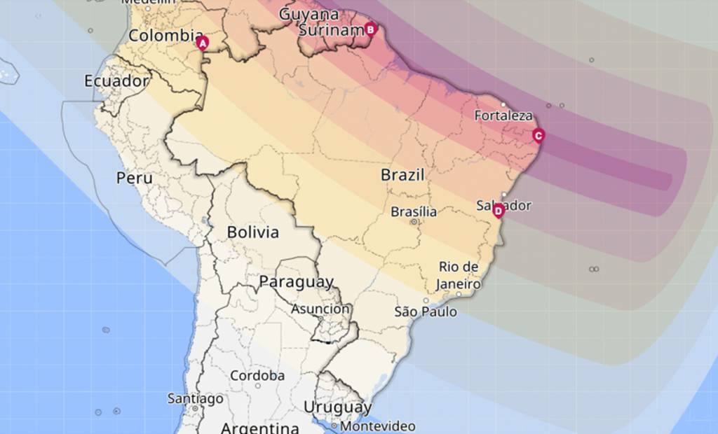1004-eclipse-solar-brasil-super-site(2) Mapa que mostra onde e quando o eclipse solar será visível no Brasil.