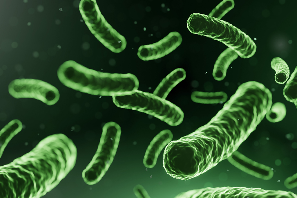 Microprobiótico lactobacillus verde microrganismo estilo realista.