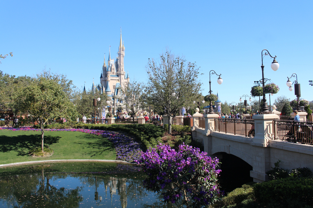 Castelo de parque temático da Disney, em Orlando.