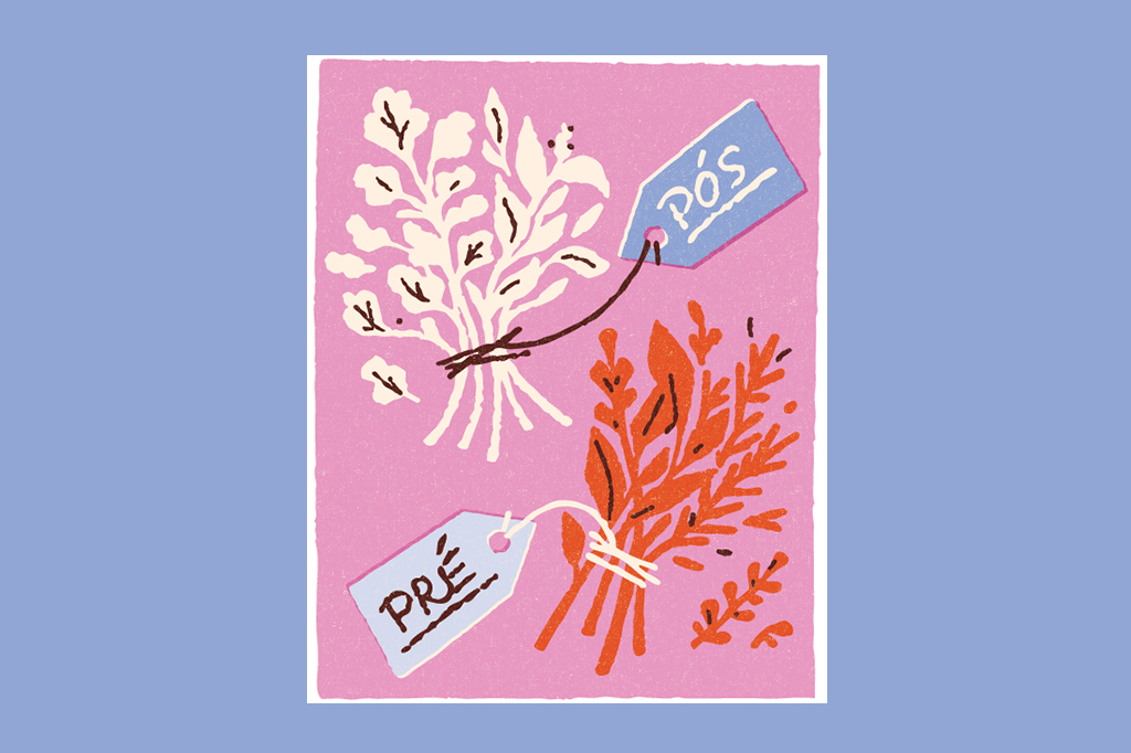 SI_466_ORCL_Manual3 Ilustração de dois buquês de flores com uma etiqueta escrito