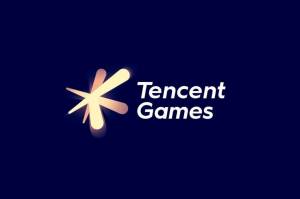 Logotipo da Tencent Games em fundo azul escuro.