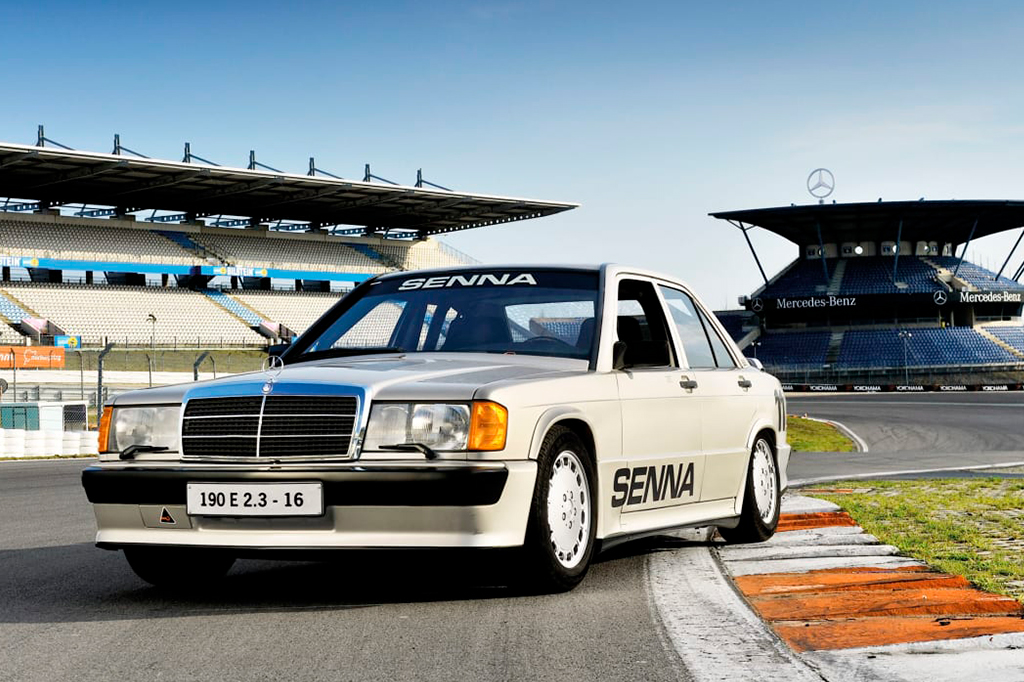 Foto do carro Mercedes Benz 190 E que on Senna dirigiu.