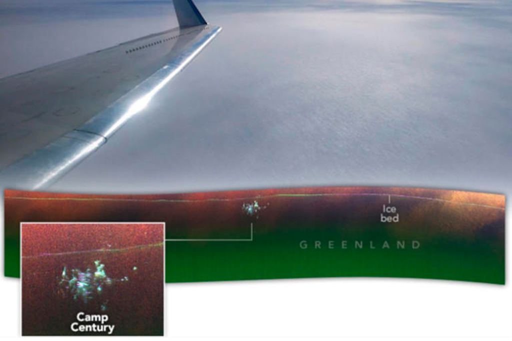 Radar da NASA encontra antiga base militar embaixo do gelo da Groenlândia