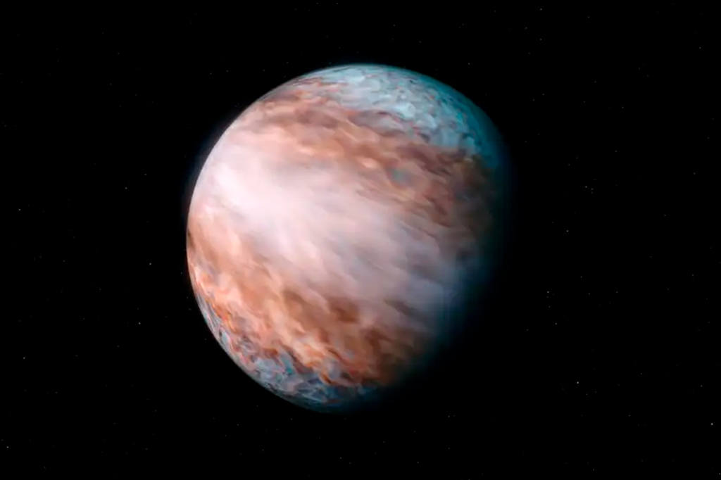 Visualização artística do planeta gigante gasoso WASP-127b