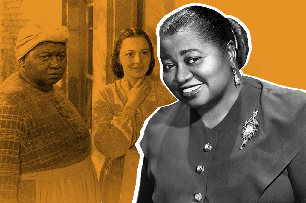Montagem da atriz Hattie McDaniel.