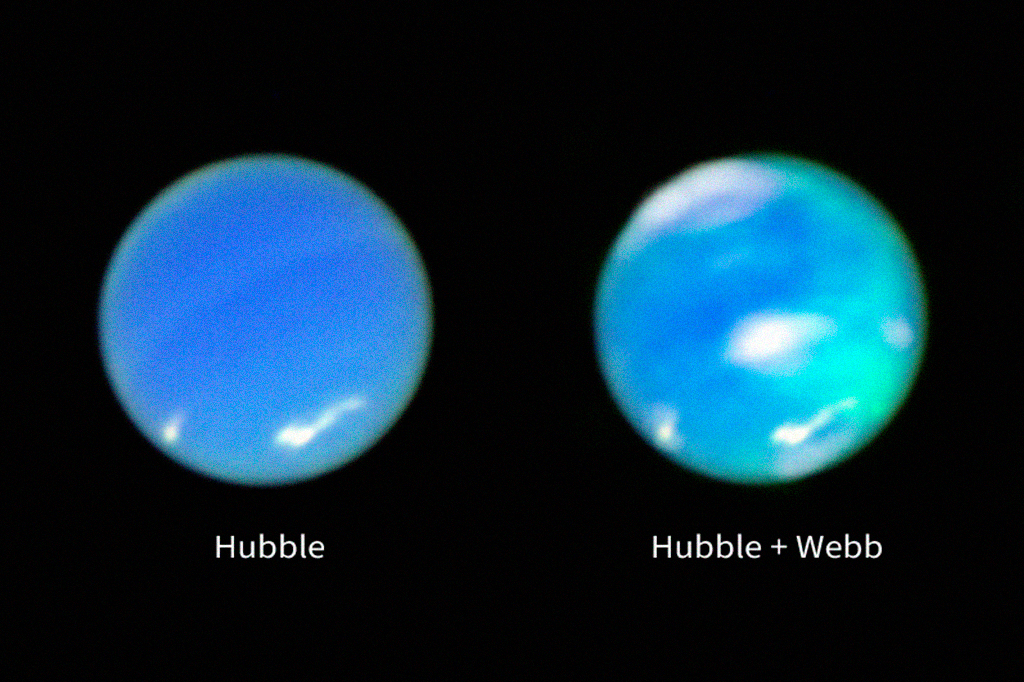 James Webb registra auroras em Netuno pela primeira vez