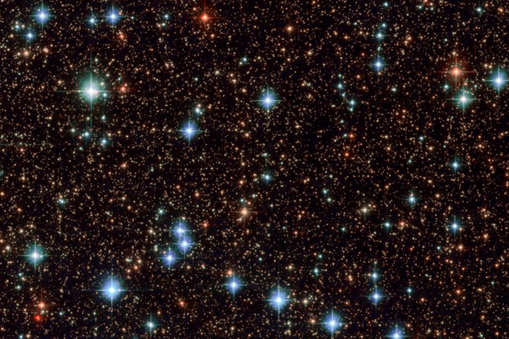 Fotografia da cosmologia e energia escura. Imagem do universo estrelado.