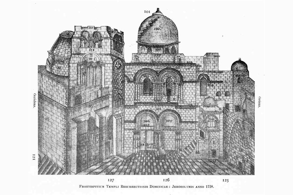 Imagem da gravura do Santo Sepulcro.