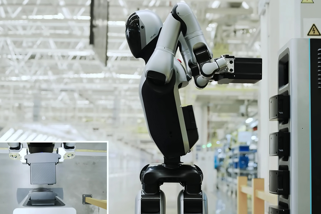 China lança o primeiro robô humanoide que opera 24h e troca a própria bateria