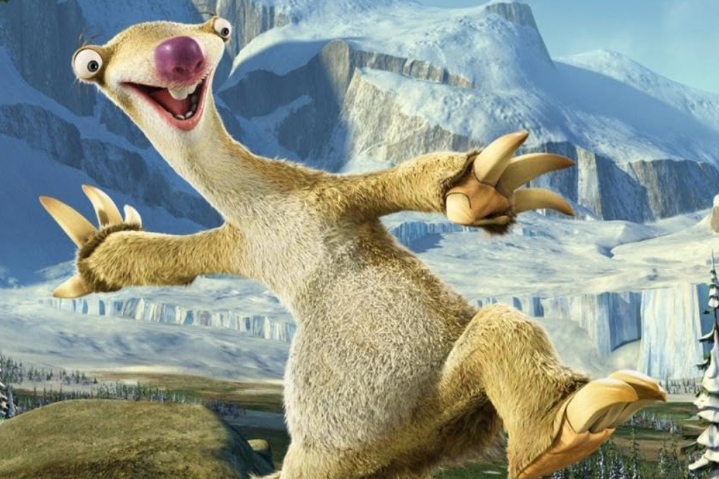 Imagem de uma pregui&ccedil;a personagem de desenho animado.