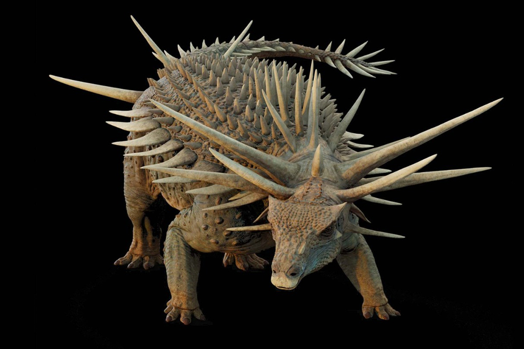 Novo dinossauro “punk rock” coberto de espinhos intriga cientistas