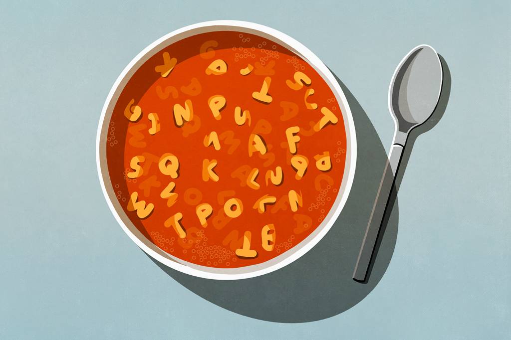 Quem inventou a sopa de letrinhas?