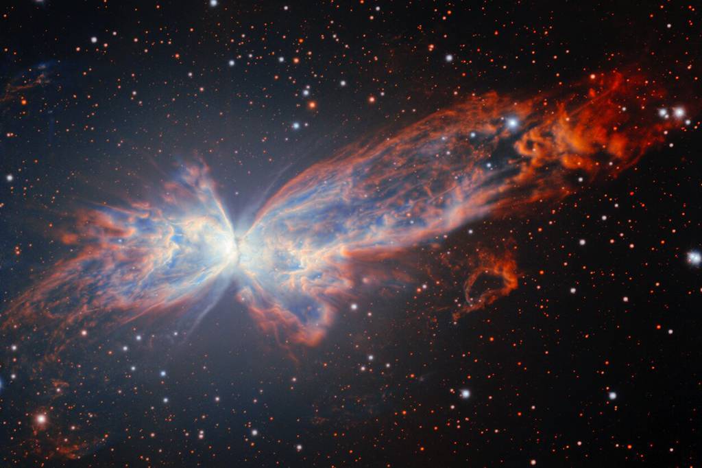 Telescópio no Chile registra imagem inédita de “borboleta cósmica”; confira
