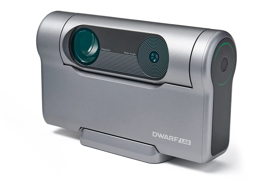 Imagem, em fundo branco, de um telesc&oacute;pio.