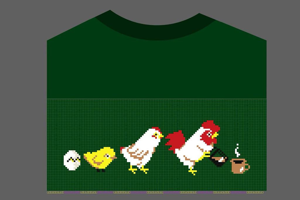 Fotografia do teste digital da malha antes e come&ccedil;ar a produ&ccedil;&atilde;o f&iacute;sica.