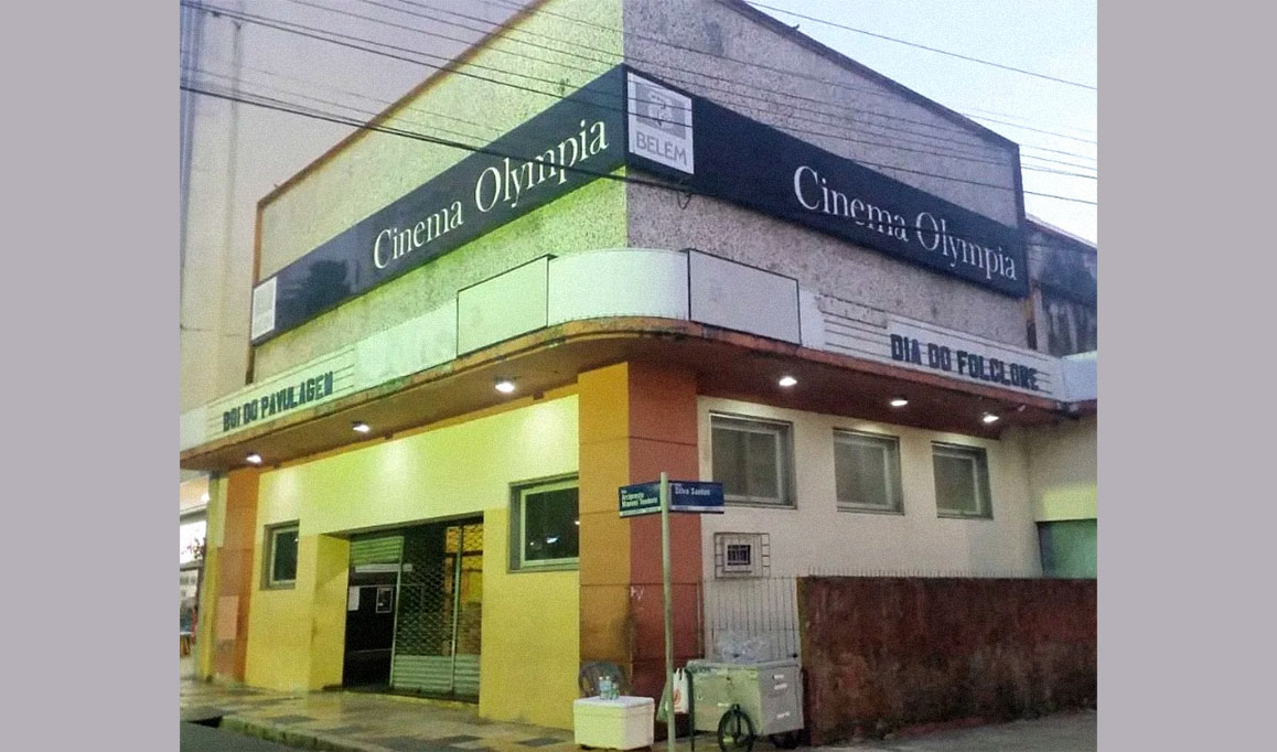 Fachada do Cine Olympia, em Bel&eacute;m.
