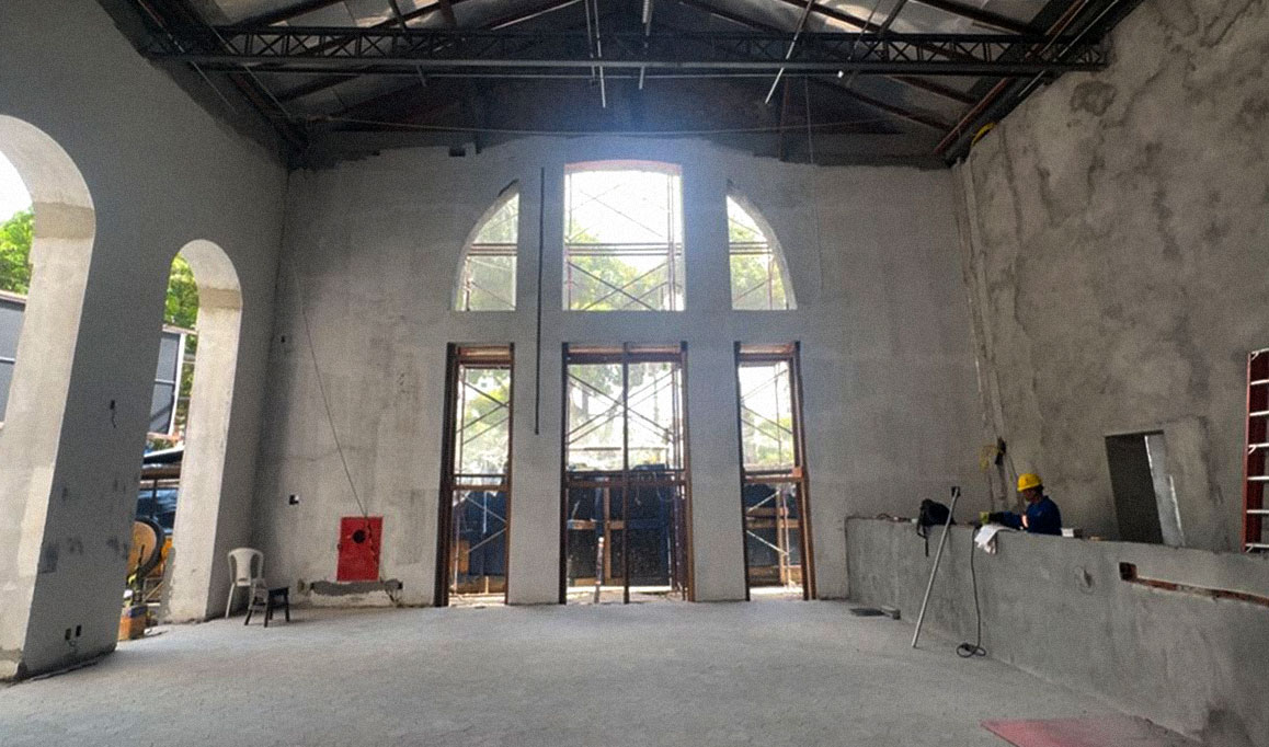Obras de restaura&ccedil;&atilde;o no Cine Olympia, em Bel&eacute;m.