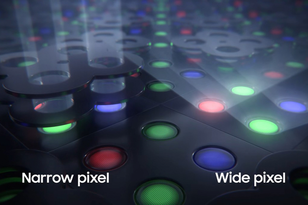 Imagem de divulga&ccedil;&atilde;o, mostrando o Narrow pixel e Wide pixel.
